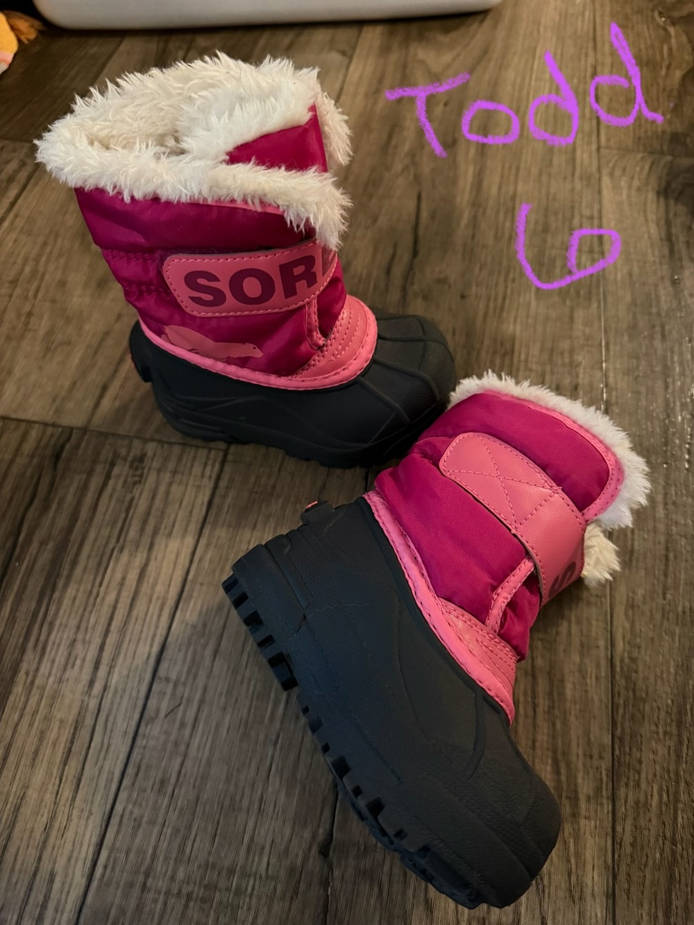 Sorel toddler pink winter boots